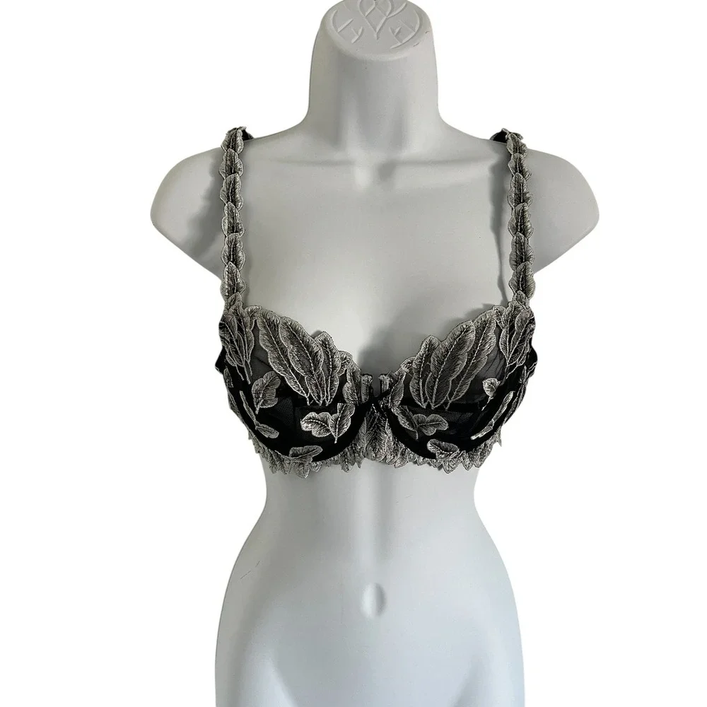 LISE CHARMEL Soir de‎ Venise Embroidered Mesh Balconette Bra